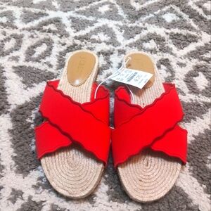 J. Crew red hot espadrilles